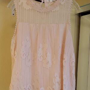 Taylor & Sage Blush Lace Top Sx Xlrg